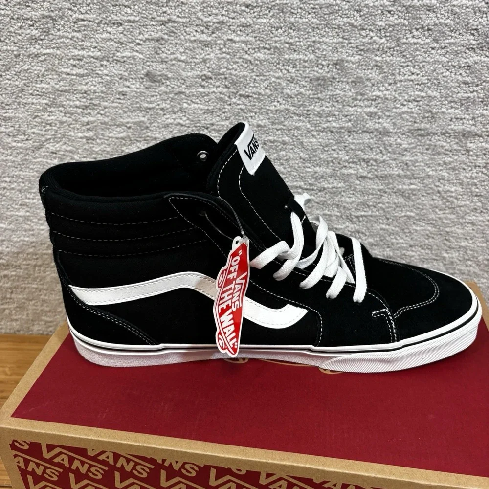 VANS Filmore Hi Suede Canvas Black White Men's Size 13 Skate Sneakers